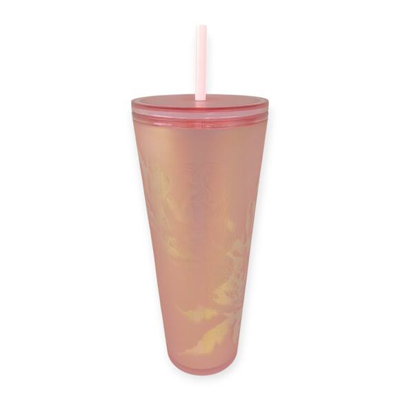 Starbucks 2022 Soft Touch Siren Rose Gold Mermaid Copper Pink 24oz Venti Tumbler - Picture 2 of 5